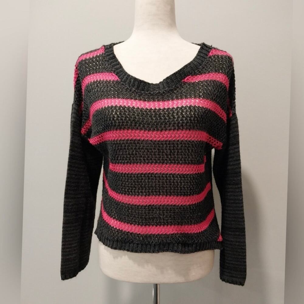 Cool Attitude Pullover Crop Sweater Long Sleeve Size Large